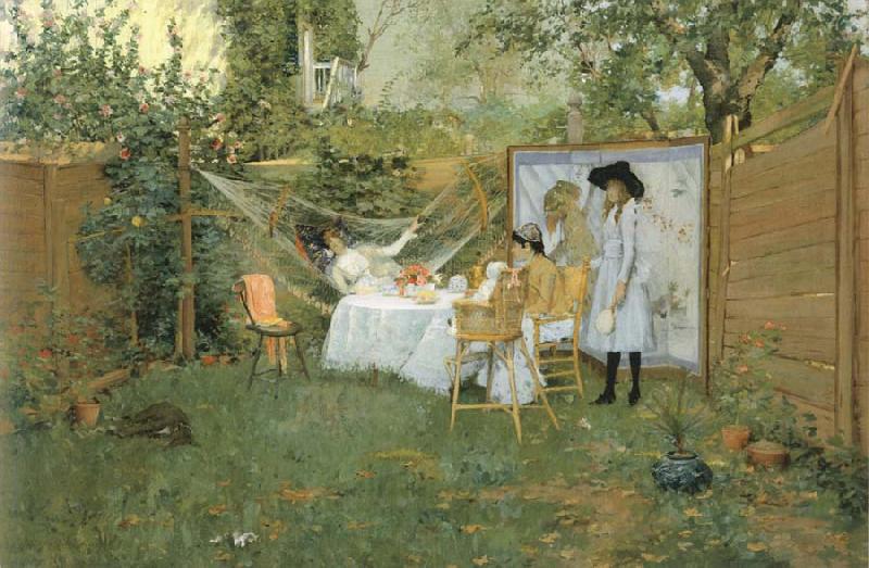 William Merritt Chase The Open-Air Breakfast France oil painting art